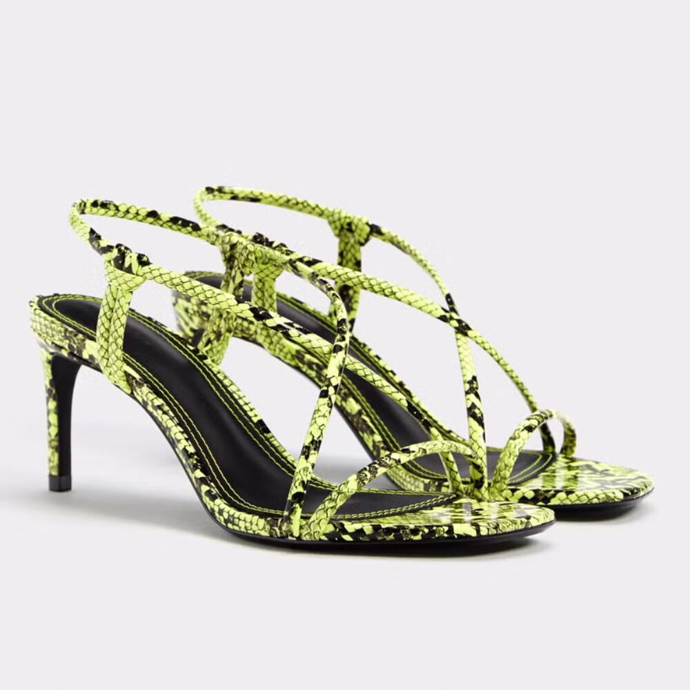 Green Snakeskin Heels from Bershka - Picture 2 of 10